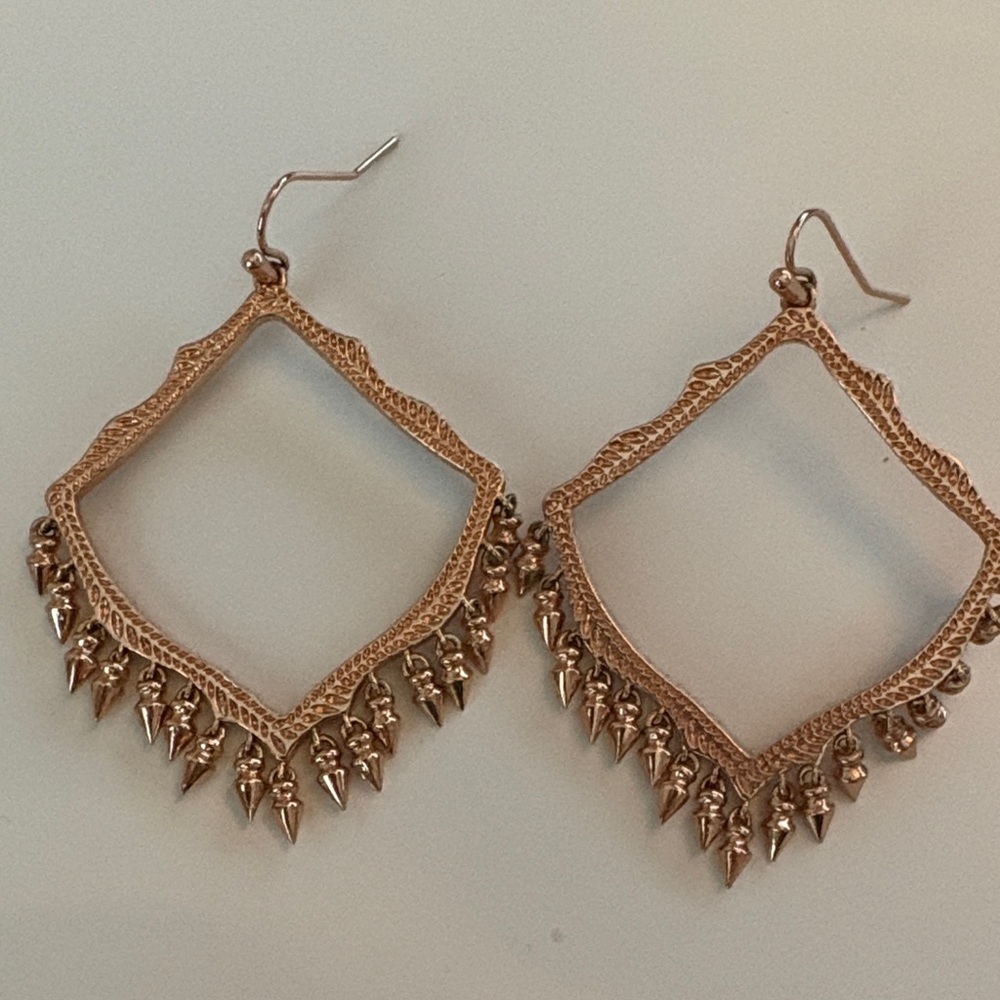 Elegant Rose Gold Dangle Earrings